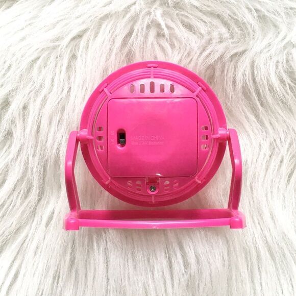 🔃Mini Battery Operated Portable Pink Fan - Picture 3 of 4